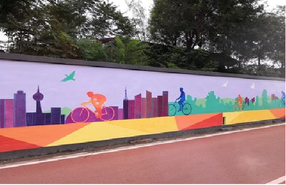 石门墙体彩绘-围墙