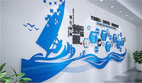 石门海浪主题文化墙如何设计？