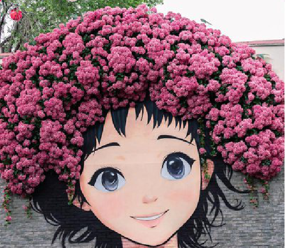 石门墙体彩绘-网红墙打卡