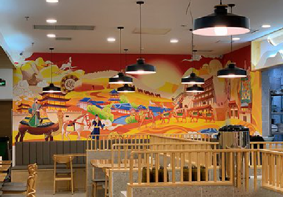 石门商业空间彩绘介绍。