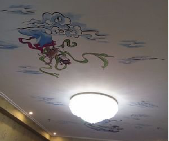 石门如何快速绘制天花板上的手绘墙？