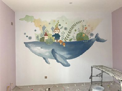 石门手绘墙的特点及优势。